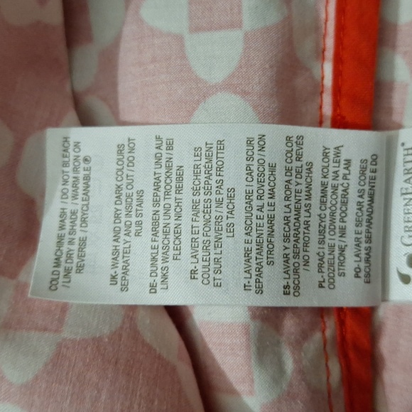 Boden cotton a-line mini skirt - 8 - red-orange white abstract medallion print - Picture 7 of 10